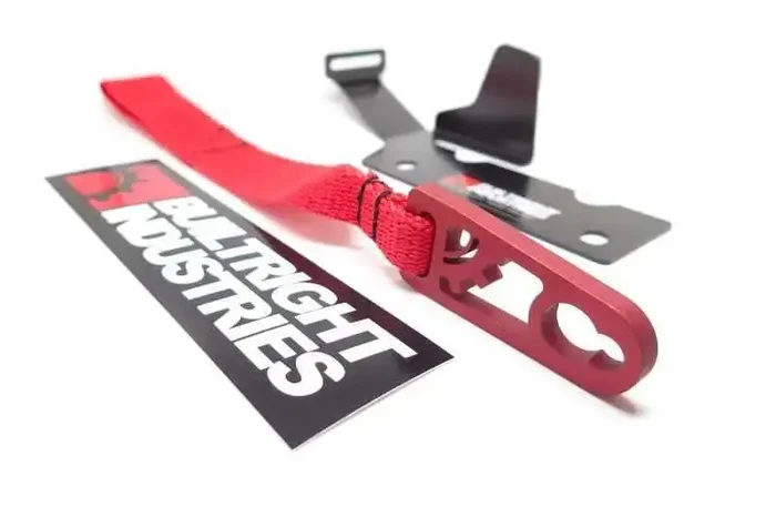 BuiltRight Industries 09-14 Ford F-150 SuperCrew Rear Seat Release – Red Strap