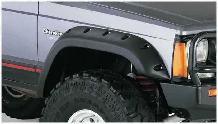 Bushwacker 84-01 Jeep Cherokee Cutout Style Flares 2pc Fits 4-Door Sport Utility Only – Black