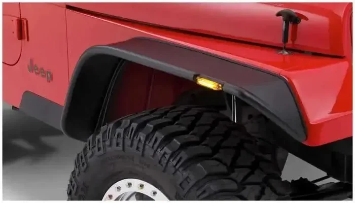 Bushwacker 87-95 Jeep Wrangler Flat Style Flares 4pc Excludes Renegade – Black
