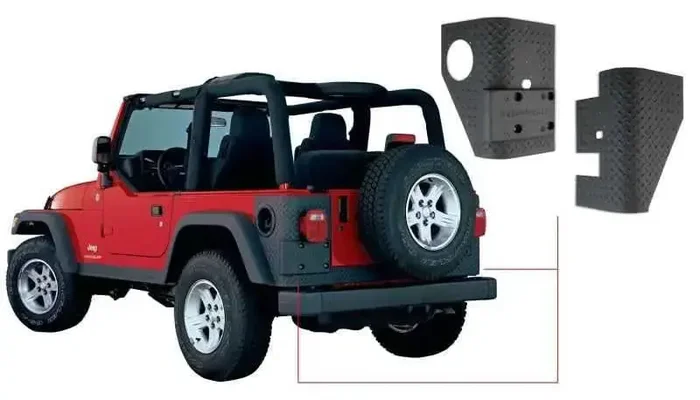 Bushwacker 97-06 Jeep Wrangler Trail Armor Rear Corners – Black