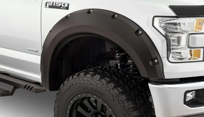 Bushwacker Front and Rear Ford F-150 Max Coverage Pocket Fender Flares, Black – 20939-02