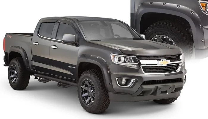 Bushwacker Front and Rear GM Colorado Pocket Fender Flares, Black – 40969-02