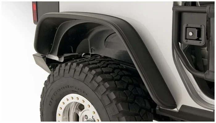Bushwacker Rear Jeep Wrangler Flat Fender Flares, Black – 10052-07