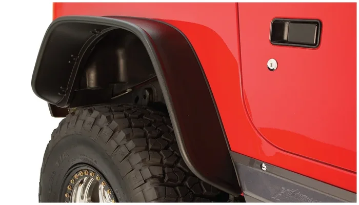 Bushwacker Rear Jeep Wrangler Flat Fender Flares, Black – 10056-07