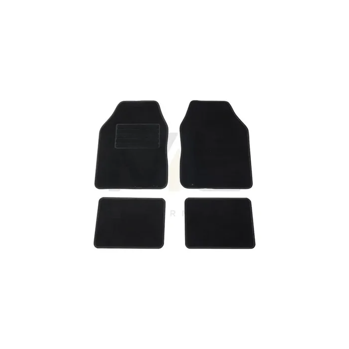 CARPOINT 0320816 Floor mat set Textile, Front and Rear, Quantity 4, Black