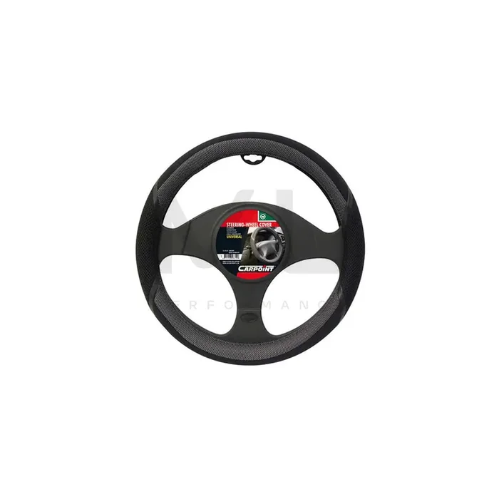 CARPOINT 2510102 Steering wheel cover Anthracite/Black, Black, Ø 37-39cm, Polyester