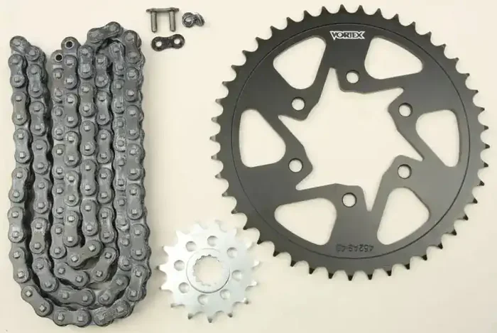 CK6349 Sprocket/Chain Kit Stl/Stl 15/45t Sil Sx3 520 112l Blk