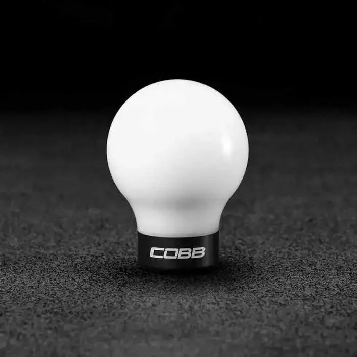 Cobb Subaru 6-Speed COBB Knob – White Knob w/ Stealth Black