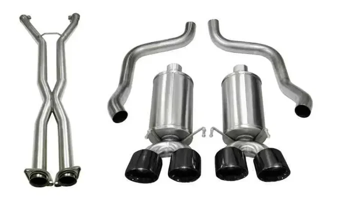 Corsa 09-13 Chevy Corvette 6.2L V8 2.5in Sport Cat-Back Dual Rear Exit w/Twin 4.0in Pol Pro-Ser Tips