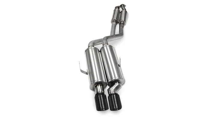 Corsa Performance 2.25in. Cat-Back Sport Single Rear Exhaust 3.0in. Black Tips 1992-99 BMW 325/328/M3 E36 – 14553BLK