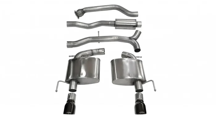 Corsa Performance 3.0in. Cat-Back Sport Dual Rear Exit Exhaust 4.0in. Black Tips 13-19 Cadillac ATS Sedan/Coupe Auto Trans 2.0L Turbo – 14888BLK
