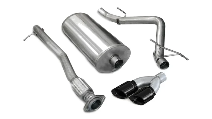Corsa Performance 3.0in. Cat-Back Sport Single Side Exhaust 4.0in. Black Tips 07-08 Silverado/Sierra 4.8L/5.3L/6.0L V8 – 14259BLK
