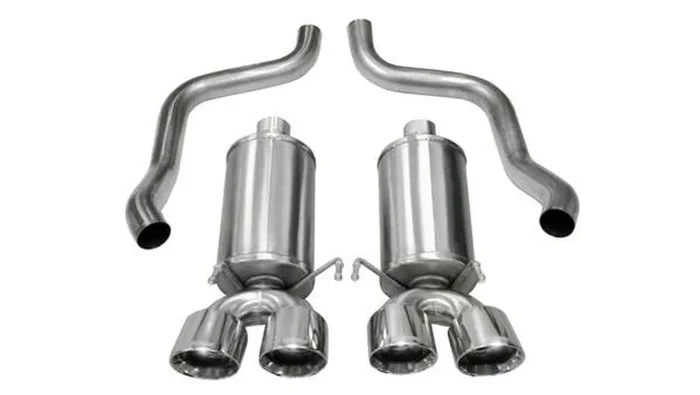 Corsa Performance Corvette 2.5in. Axle-Back Dual Rear Exit with Twin 4.5in. Polished Pro-Series Tips Xtreme Sound 05-07 Corvette 6.0 Liter – 21010