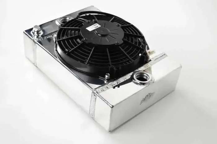 CSF Universal Drag Race / Tuck Radiator w/9in Spal Fan – 10.5in H x 10in L x 3.6in W