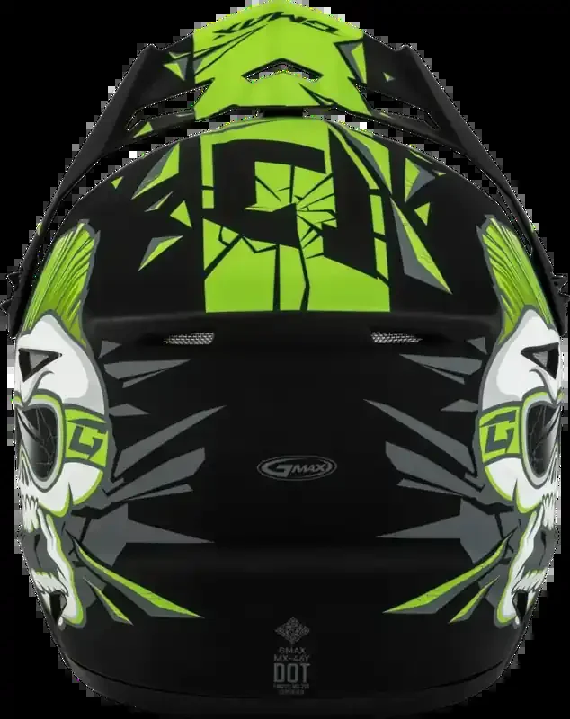 D3465222 Youth Mx 46y Unstable Helmet Matte Black/Green Yl
