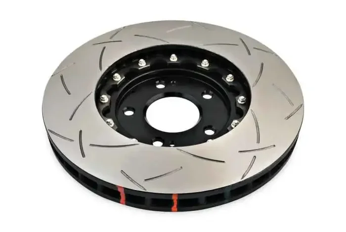 DBA 03-05 Evo 8/9 Front Slotted 5000 Series 2 Piece Rotor Assembled w/ Black Hat