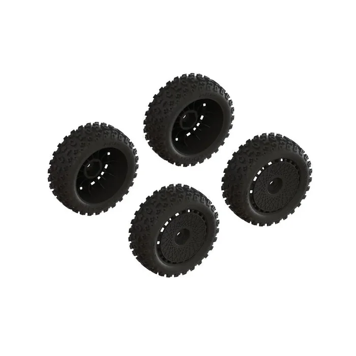 dBoots ‘2-HO’ Tire Set Glued (Black) (2 Pairs)