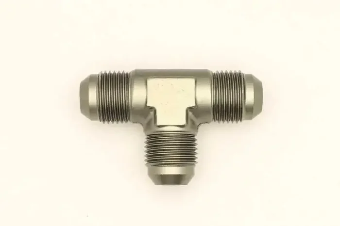 DeatschWerks 8AN Male Flare + 8AN Male Flare To 8AN Male Flare Tee Fitting