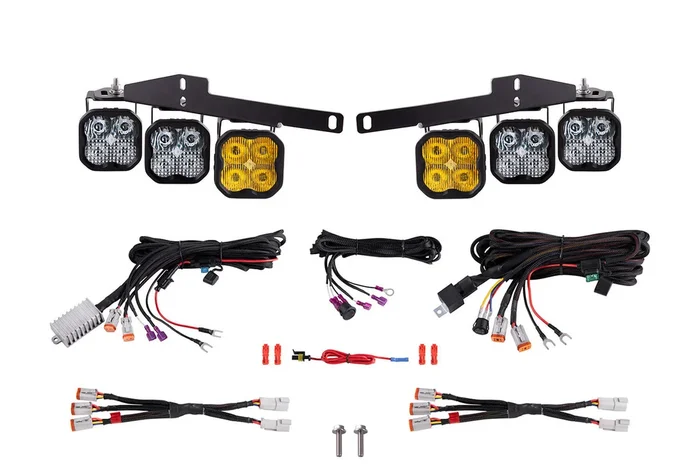 Diode Dynamics Raptor 17-20 SS3 LED Fog Kit Yellow Pro-DD6366
