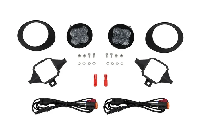 Diode Dynamics SS3 SAE/DOT Type TS Fog Light Kit Cool White (6000K) Pro (36 watts) White SAE Fog – DD8009