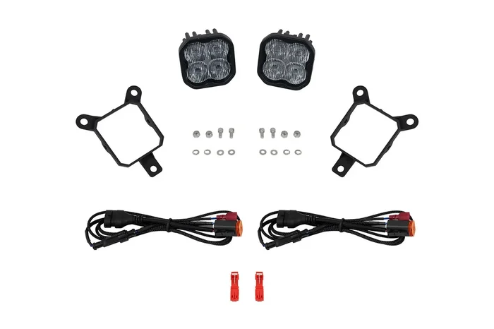 Diode Dynamics SS3 SAE/DOT Type YS Fog Light Kit Cool White (6000K) Pro (36 watts) White SAE Fog – DD8033