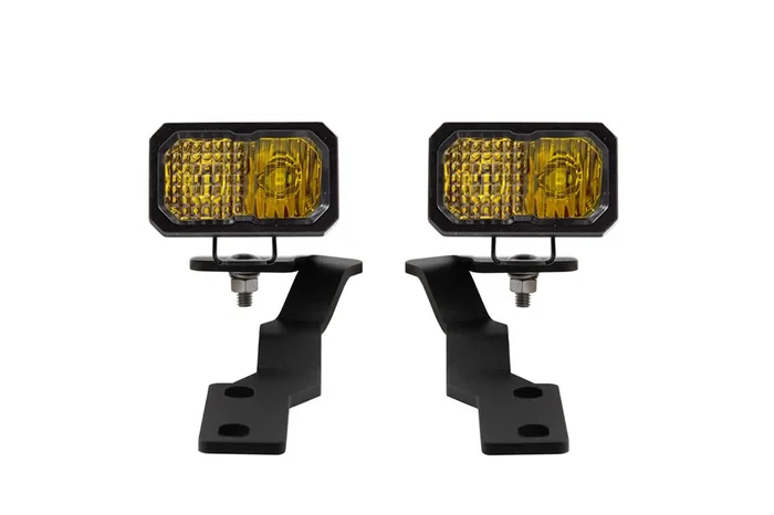 Diode Dynamics Stage Series 2in LED Ditch Light Kit for 16-21 Toyota Tacoma, Sport Yellow Combo-DD6377