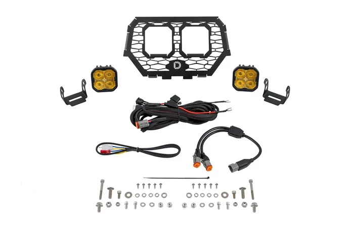 Diode Dynamics Stage Series LED Grille Kit for 14-18 Polaris RZR XP, Pro Yellow Fog – DD7862