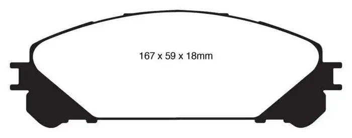 EBC 15+ Lexus NX200t 2.0 Turbo Yellowstuff Front Brake Pads