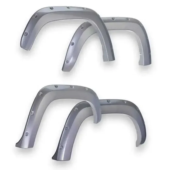 EGR 15+ GMC Sierra HD Bolt-On Look Color Match Fender Flares – Set – FF Switchblade Silver