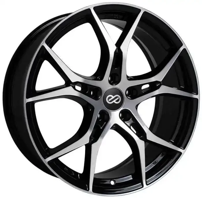 Enkei Vulcan 18X8.0 35mm Offset 5×114.3 Bolt 72.6mm Bore Black Machined Wheel