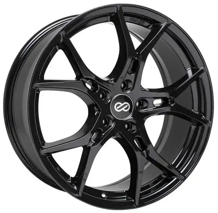 Enkei Vulcan 18X8.0 45mm Offset 5×114.3 Bolt 72.6mm Bore Gloss Black Wheel