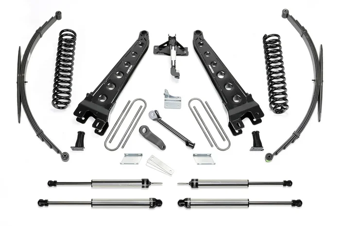 Fabtech Radious Arm System, 8 in. Lift w/ Coils and Remote Reservoir Lf Sprngs and Dirt Logic Shocks For 08-16 Ford F250/350 4WD. – K2128DL