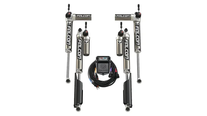 Falcon Shocks Jeep JL 4 Door Falcon SP2 3.5 e-Adjust Piggyback Shock Kit 2-4.5 inch Lift – 11-03-35-400-200