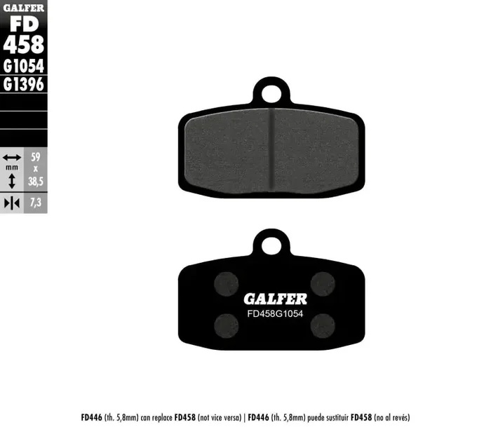 FD458G1054 Brake Pads Semi Metallic Fd458g1054