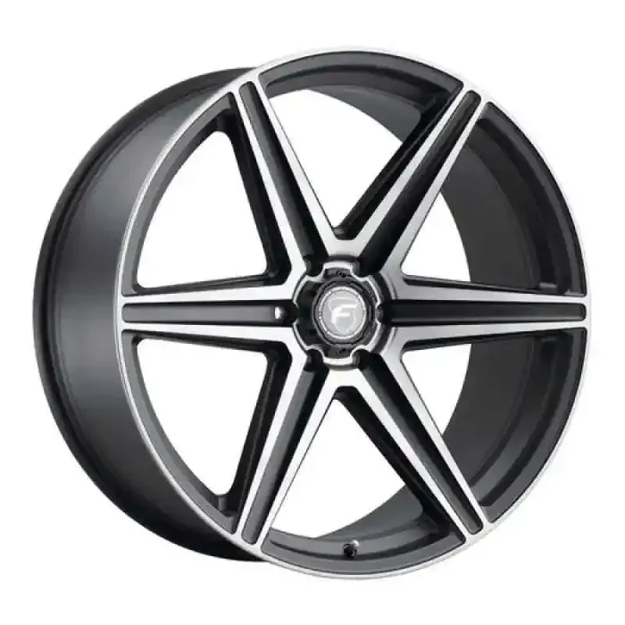 Forgestar F012 24X10 X6 6X139.7 ET25 BS6.5 Satin Black w/ Machine Lip DDT 106.1