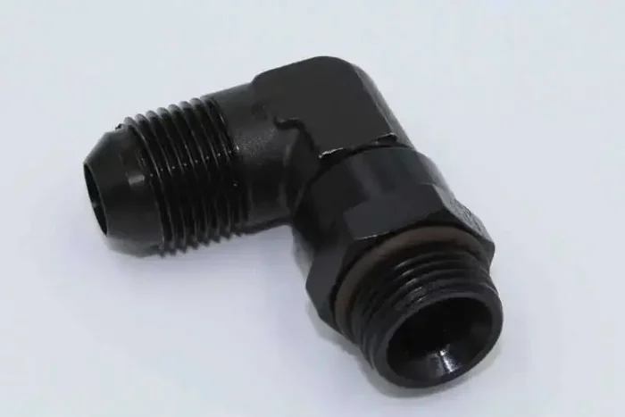 Fragola -12AN x 1 1/16 – 12 (12) 90 Degree Swivel – Black