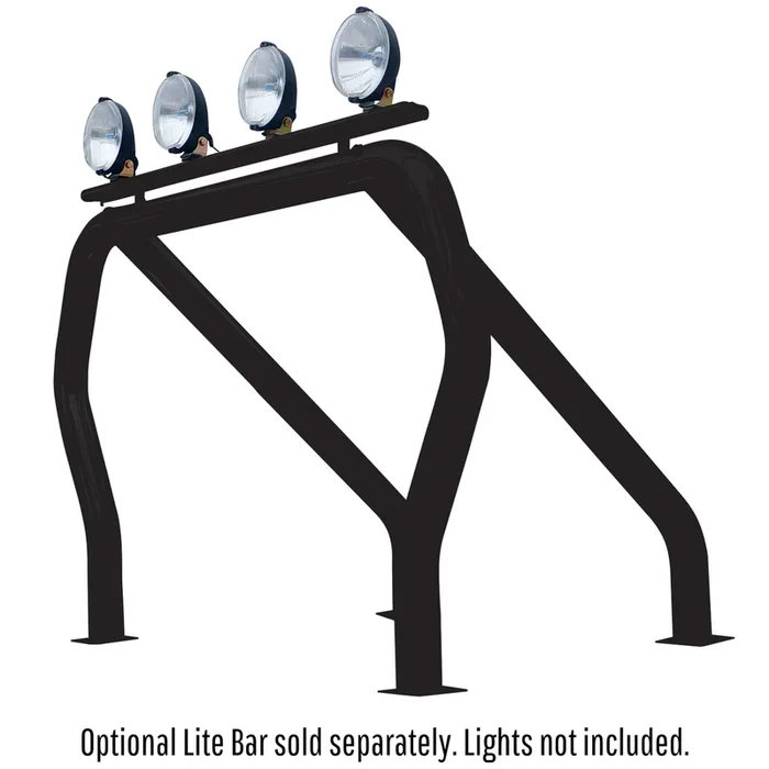 Go Rhino – Single Bar/Single Kicker (Between Wheel Wells) – Black Powdercoat – 9609560SSB