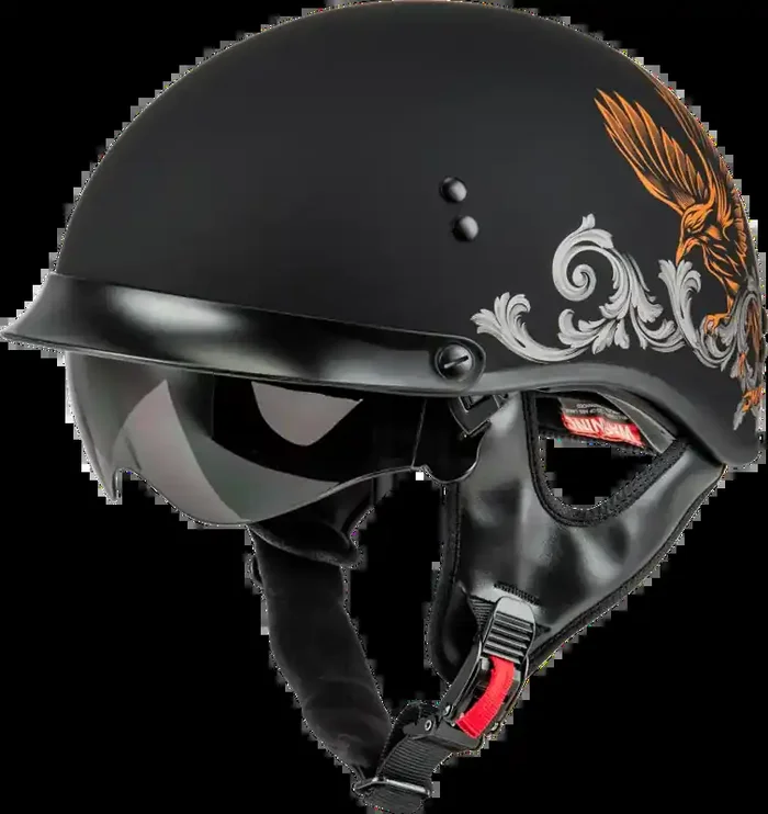 H96510943 Hh 65 Corvus Helmet W/Peak Matte Black/Silver/Orange Xs