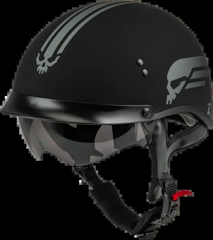 H96511815 Hh 65 Retribution Helmet W/Peak Matte Black/Silver Md