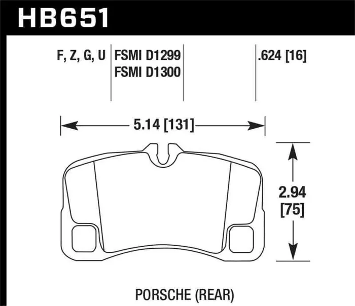 Hawk 07-08 Porsche 911 GT3/GT3 CUP / 08 911 GT2 / 07-08 911 Turbo Rear DTC-60 Race Brake Pads