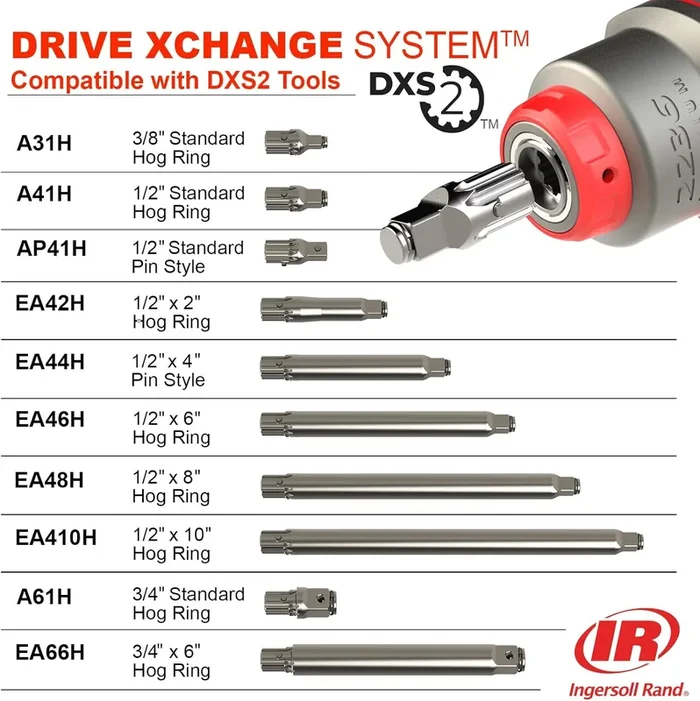 Ingersoll Rand 2236QTIMAX-O DXS2 1/2″ Air Impact Wrench, Quiet, 1500 ft-lb Torque, Titanium Hammercase, Friction Ring Retainer, Orange