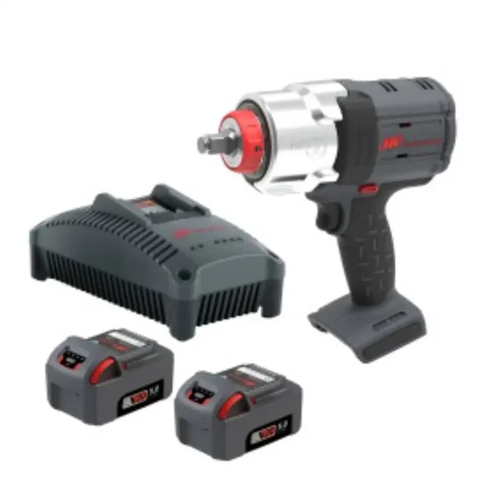Ingersoll Rand DXS2 1/2 Inch 20V Cordless Impact Wrench 2 Battery Kit, 1500 ft-lb, Friction Ring Retainer, Pistol