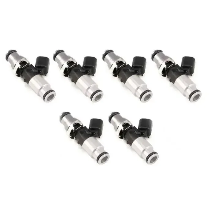 Injector Dynamics 1050X Injectors 14mm (Grey) Adaptor Top – (Silver) Bottom Adapter (Set of 6)
