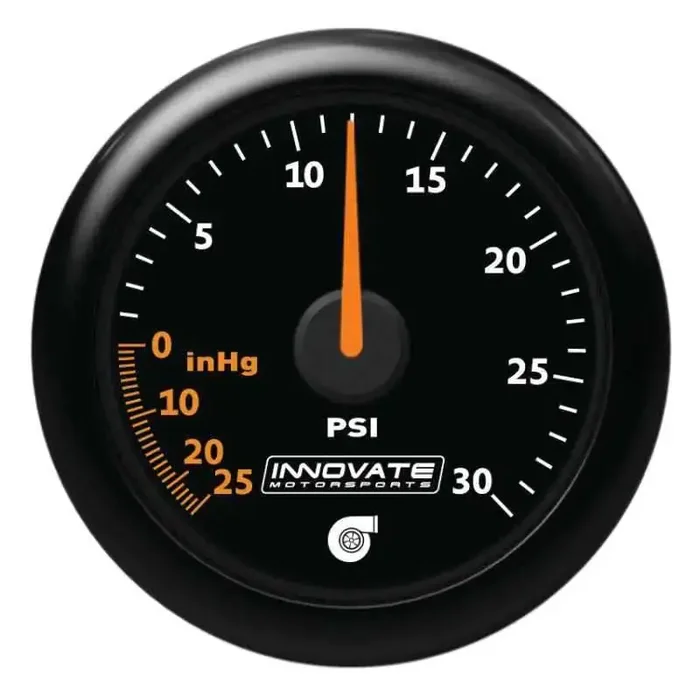 Innovate MTX Analog 30 PSI Vacuum/Boost Gauge Kit – Black Faceplate