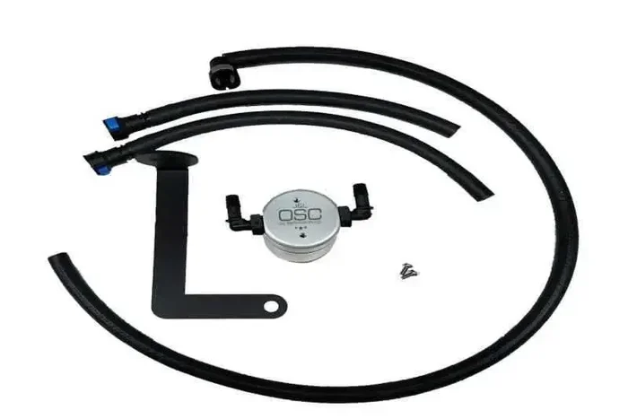 J&L 10-15 Chevrolet Camaro LS3 6.2L Passenger Side Oil Separator 3.0 – Clear Anodized