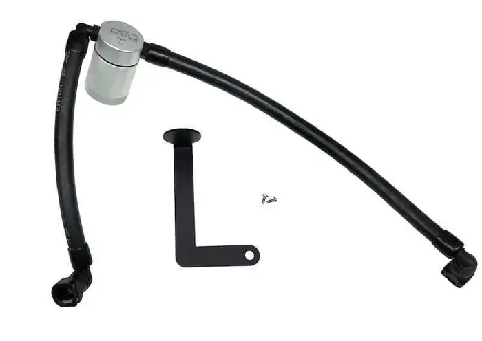 J&L 10-19 Ford Flex EcoBoost V6 Passenger Side Oil Separator 3.0 – Clear Anodized