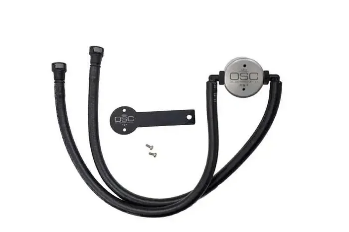 J&L 16-17 Chevrolet Camaro LT1 6.2L Drivers Side Oil Separator 3.0 – Clear Anodized