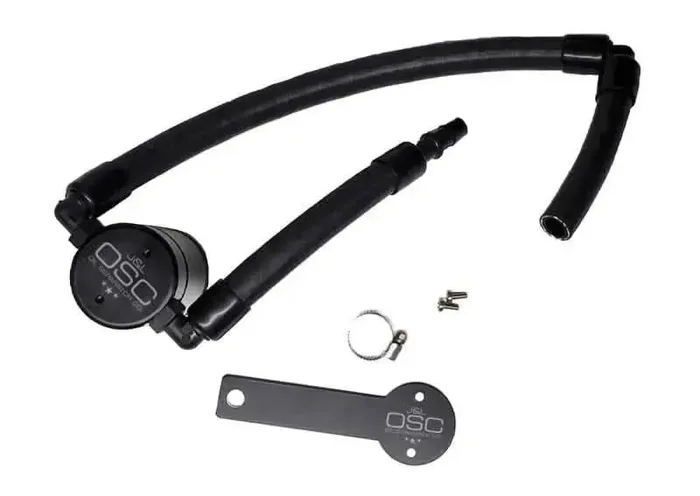 J&L 18-20 Kia Stinger GT 3.3TT Passenger Side Oil Separator 3.0 – Black Anodized
