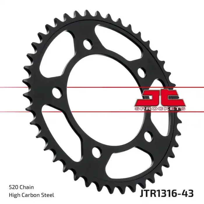 JTR1316.43 Rear Sprocket Steel 43t 520 Hon