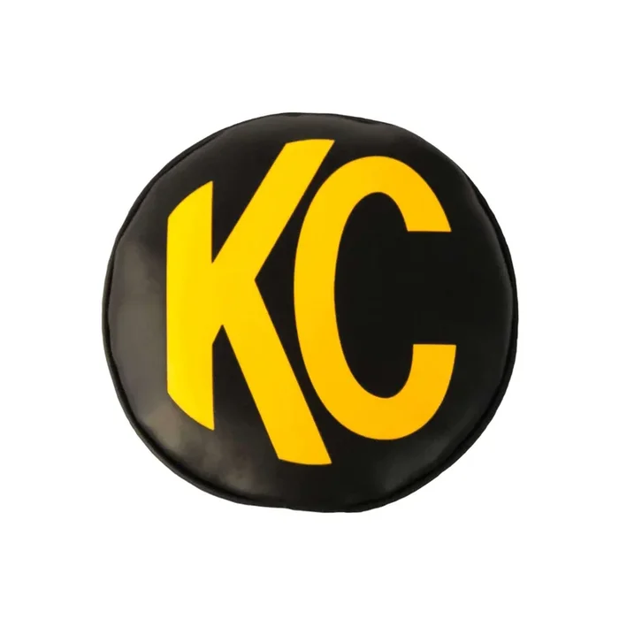 KC HiLiTES 6″ Soft Vinyl Light Cover, Yellow/White Logo – 5102